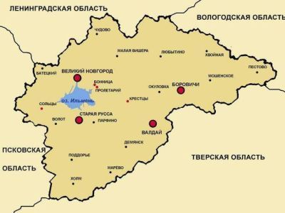 Новгородская область на карте. Фото: bolshoyvopros.ru
